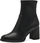 Stiefelette TAMARIS, Damen, Gr. 37, schwarz, Lederimitat, unifarben, Basic, Schuhe