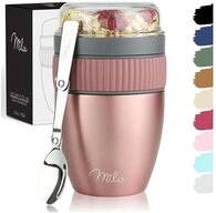 Milu M&uuml;slibox M&uuml;slibecher to go, 400ml, isolierter Edelstahl Joghurtbecher f&uuml;r