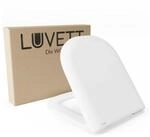 LUVETT WC-Sitz D900 D-Form Modern Absenkautomatik sanit&auml;r Antibakteriell, Softclose