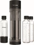 Sodapop Wassersprudler Logan matt schwarz inkl. 3 Flaschen OHNE CO&sup2; Zylinder