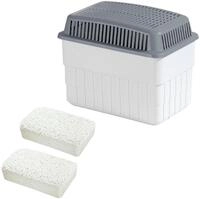 WENKO Luftentfeuchter Feuchtigkeitskiller, f&uuml;r 80 m&sup3; R&auml;ume, 2 x 1 kg