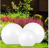 etc-shop LED Solarleuchte, LED-Leuchtmittel fest verbaut, Warmwei&szlig;, 3er Set LED