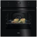 AEG Einbaubackofen, Reinigung mit Wasser / Dampf schwarz