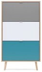 Finori Schuhschrank Sonoma Eiche / Tricolor B x H x T ca. 70 x 125 x 24 cm