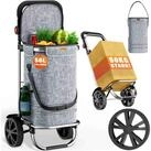 monzana Einkaufstrolley, 2in1 56L bis 50 kg klappbar abnehmbare Tasche Handwagen