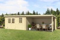 LASITA MAJA Gartenhaus Reno, BxT: 780x314 cm, (Set), Blockbohlenhaus 28mm, mit...