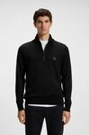 BOSS ORANGE Rollkragenpullover Kanobix Half Zip Cotton Cashmere Regular fit,
