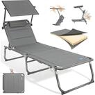 HOMECALL Gartenliege Sonnenliege AluLiege Liegestuhl Strandliege Liegen,...