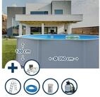 Gre Rundpool Stahlwandpool Set (5-teilig) hoch rund Classic 360 (Komplett-Set,