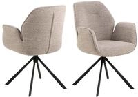 ACTONA GROUP Esszimmerstuhl Aura Esszimmerstuhl mit Armlehne beige.