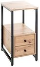 HAKU Beistelltisch Beistelltisch Eiche schwarz-Sofatisch Spanplatte-B 30 x H 63...