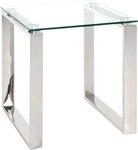HAKU Beistelltisch Sofatisch, Wohnzimmertisch (1-St), quadratisch - aus Metall...