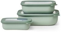 Mepal Aufbewahrungssch&uuml;ssel CIRQULA, 3-teiliges Set, Gr&uuml;n, mit Deckel,