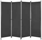 pro.tec Paravent, &raquo;Modica&laquo; Trennwand Outdoor Sichtschutz 170x215cm Schwarz