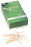 PAPSTAR Zahnstocherspender Zahnstocher, Holz pure rund 6,8 cm 1000 Stk