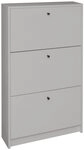 M&auml;usbacher Schuhkipper in kreidegrau matt lack, Holzwerkstoff - 60x104x16cm (BxHxT)