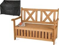 needs&wants&reg; Gartenbank Holz wetterfest mit Stauraum, Truhenbank Holzbank...