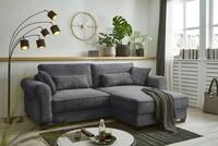 ED EXCITING DESIGN Ecksofa Angelina L-Form, mit Bettfunktion, Bettkasten & 4