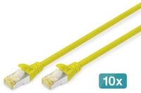 Digitus CAT 6A S/FTP Patchkabel, 10 St&uuml;ck Netzwerkkabel