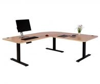 Mendler Eckschreibtisch D40, Computertisch elektrisch h&ouml;henverstellbar 178 x...