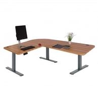 Mendler Eckschreibtisch D40, Computertisch elektrisch h&ouml;henverstellbar 178 x...