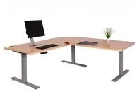 Mendler Eckschreibtisch D40, Computertisch elektrisch h&ouml;henverstellbar 178 x 178 cm
