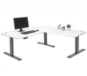 Mendler Eckschreibtisch D40, Computertisch elektrisch h&ouml;henverstellbar 178 x...