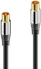 sonero sonero&reg; Premium TV Antennenkabel / Koaxialkabel, 1,50m, schwarz...