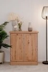 Finori Kommode 2 T&uuml;ren, 2 B&ouml;den, Landhaus, Artisan Eiche Dekor - 80x90x35cm (BxHxT)