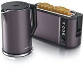 Arendo Frühstücks-Set Wasserkocher 1,5l & 2-Scheiben Langschlitz Toaster, Arendo Frühstücks-Set Wasserkocher 1,5l & 2-Scheiben Langschlitz Toaster,