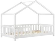 en.casa Kinderbett, &raquo;Treviolo&laquo; Haus-Optik Montessori 80x160 cm Wei&szlig;