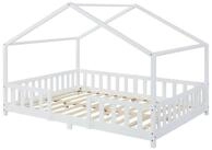 en.casa Kinderbett, &raquo;Treviolo&laquo; Haus-Optik Montessori 140x200 cm Wei&szlig;
