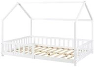 en.casa Hausbett, &raquo;Hesel&laquo; Montessori Bett Kiefernholz Wei&szlig; 140 x 200 cm