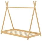 en.casa Kinderbett, &raquo;Vimpeli&laquo; Bambus ohne Matratze 90 x 200 cm