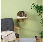 PawHut Kratzbaum Wandliege, Katzenbett, mit Schutzrand, Liegekissen,