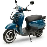 Burnout Motorroller Luna Ozeanblau, 50 ccm, 25 km/h, Euro 5, Unverwechselbares Retro