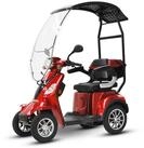ECO ENGEL Elektromobil E-Scooter 4 R&auml;der ECO ENGEL 510 Rot, 25 km/h mit Dach,