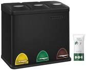 SONGMICS M&uuml;lleimer 3x8 L, kleine Kapazit&auml;t, M&uuml;lltrennsystem 3 F&auml;cher, f&uuml;r kleine