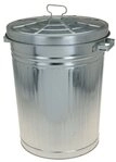 Spetebo M&uuml;lleimer Outddor Zink Abfalleimer mit Deckel - 55 Liter, mit abnehmbarem