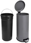 SVITA M&uuml;lleimer, Treteimer, Inneneimer, 30 Liter, pulverbeschichteter Stahl, grau