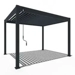 Weide Pergola Classic Pavillon Terrassen&uuml;berdachung Aluminium 3 x 3,6 M anthrazit,