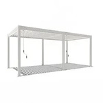 Weide Pergola Deluxe Pavillon Terrassen&uuml;berdachung Aluminium 3 x 6 M wei&szlig;,...
