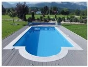 KWAD Rechteckpool KWAD Styropor Pool de Luxe mit R&ouml;mertreppe (Komplett-Set,...