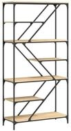 vidaXL B&uuml;cherregal B&uuml;cherregal Sonoma-Eiche 91x36x176 cm Holzwerkstoff und Stahl,