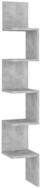vidaXL Eckregal 20 x 20 x 1275 cm Wand-Eckregal Betongrau 20x20x127,5 cm...