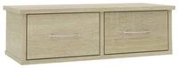 vidaXL Wandregal 60 cm Wand-Schubladenregal Sonoma Eiche 60x26x18,5 cm...