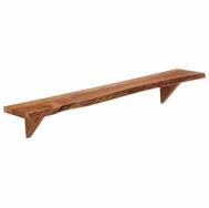 vidaXL Wandregal, Regale 2 Stk. 110x20x18 cm Massivholz Akazie
