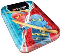 LEGO&reg; Sammelkarte LEGO Ninjago Serie 9 Trading Cards - 1 Mini Tin Box Rot