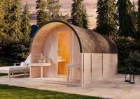 FinnTherm Fasssauna ScandiPod Deluxe, BxTxH: 210 x 406 x 210 cm, 42 mm, in