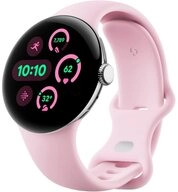 Google Pixel Watch 3 41mm Wi-Fi Polished Silver Sportarmband Rose Quartz...